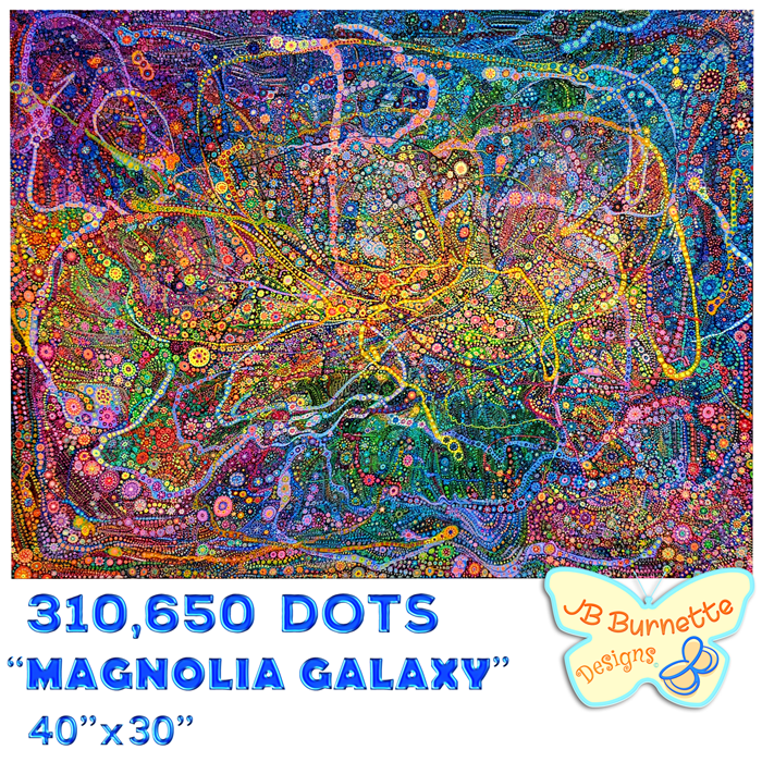 Galaxy paintings series by Joelle Burnette